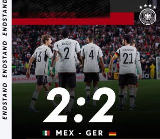 友谊赛-德国2-2墨西哥 吕迪格破门菲尔克鲁格替补救主